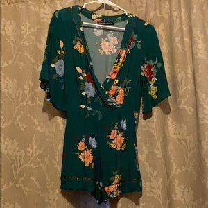 Floral kimono romper